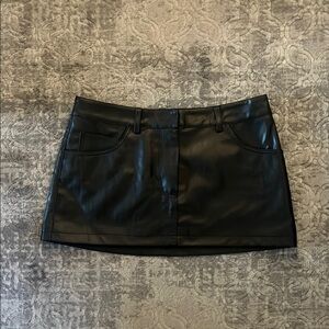 Black Leather Mini Skirt